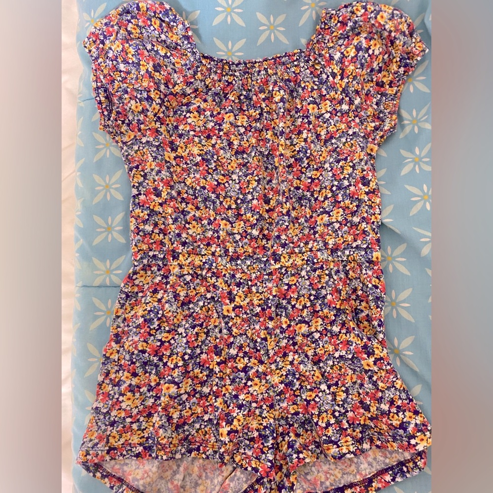 Girls floral romper